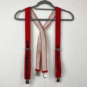 Vintage Elastic Suspenders‎ Endangered Species Adjustable Retro Sasquatch Skater